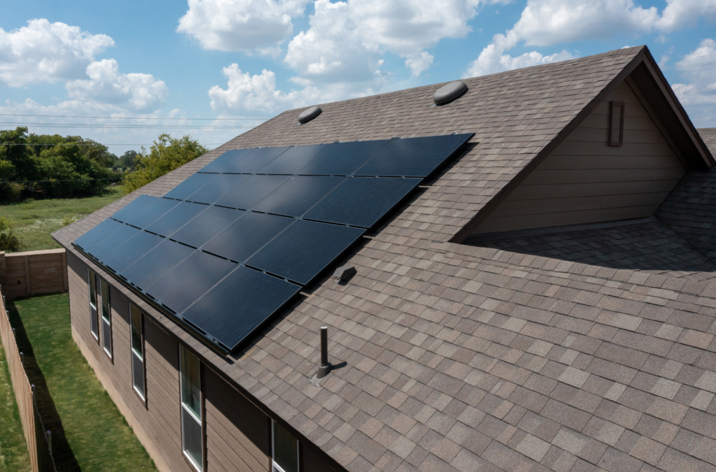Solar Panels on Roof of Illinois Homeowner from Surge Solar & Associates of Illinois Located at 221 South Randolph Street Suite 8 Macomb, Illinois 61455 (217) 617-4030